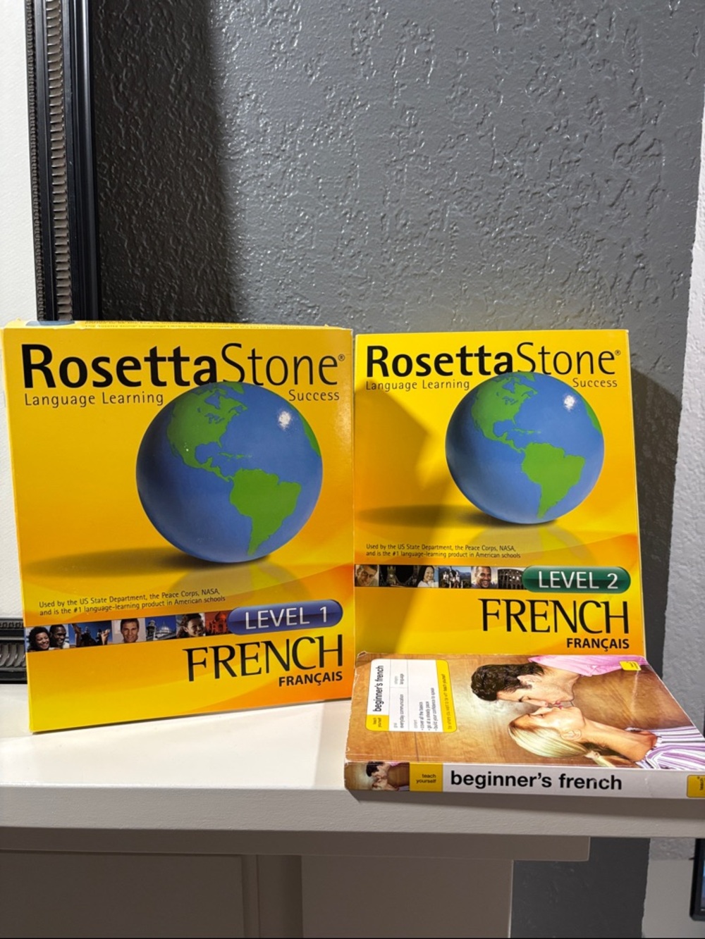 Rosetta Stone French Level 1&2 Francais CDs Books and Beginners French Book